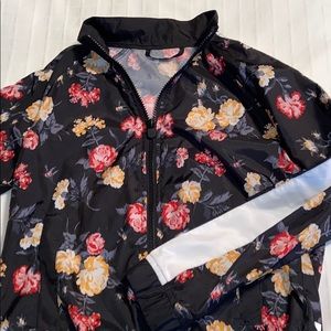 floral zella-girl bomber jacket youth size 10/12🤩